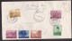 Indonesia: Registered FDC First Day Cover To Australia, 1960, 10 Stamps!, Air + R-label, Flora (traces Of Use) - Indonesien