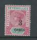Seychelles 1893 Queen Victoria 3 Cent Surcharge Fresh Colour ,  Unused - Seychellen (...-1976)