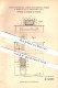 Original Patent - A. Habel & Co. In Neustadt A. Orla , 1901 , Vorrichtung Zur Herstellung Von Formsteinen , Beton !!! - Neustadt / Orla