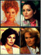 4 X Kino-Autogrammkarte  -  Repro, Signatur Aufgedruckt  -  Glenn Close  -  Anne Archer  -  Audrey Landers - Autogramme