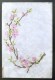CPA  Litho Dessin AQUARELLE Asiatique Art Nouveau Papier Nacre Blanc Style Estampe Japon Fleur Pommier Cerisier Voyagé - Porzellan