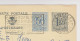 BELGIQUE ENTIER POSTAL DOUBLE TIMBRE 50 C BLEU + 1,50 GRIS POUR WIEN AUTRICHE - 2 Scans - - Varianten & Curiosa