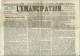 Octobre 1842 - Quotidien "L’ÉMANCIPATION" Dieu Et La Loi - Réforme Et Progrès - - Documenti Storici