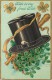 236681-Saint Patrick's Day, Julius Bien 1908 No 7402, Shamrocks, Top Hat With Pipe - Saint-Patrick