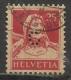 HELVETIA , SUISSE , 25 C , Perforé Perfin : " C " , 1917 - 1922 , N° Y&T 163 - Gezähnt (perforiert)