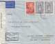 Griechenland Zensur Brief 1947 - 3 Fach Frankiert Gel.v. Athen > Bad Cannstatt/Stuttgart US-Zone - Briefe U. Dokumente