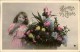 N°756  HHH 315 HEUREUSE    ANNEE  1907 PETITE FILLE ET ENORME GERBE DE FLEURS ETOILE  VBC 3279 - New Year