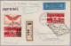 Schweiz R-Luftpost Brief 1937-02-27 Genève 3 Rive Nach Conakry AOF Erstflug Dakar-Cotonou - Erst- U. Sonderflugbriefe