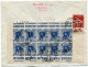 ALGERIE LETTRE AVEC AFFRANCHISSEMENT COMPLEMENTAIRE TIMBRES AVEC PUBLICITE DEPART ORAN 15-2-1958 POUR LA FRANCE - Covers & Documents