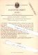 Original Patent - M. Flürscheim In Gaggenau , 1881 , Schießscheibe Mit Schußzeiger , Schützenverein , Jagd !!! - Gaggenau