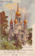 1903 Germany Kunstlerkarte C.Pfaff Signed Pc Gruss Aus Wiesbaden Russian Orth. Church Used - Kley