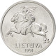 Monnaie, Lithuania, Centas, 1991, SPL, Aluminium, KM:85 - Lithuania