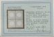 DR 1872 Brustschild 25 Viererblock Postfrisch, Befund Sommer - Unused Stamps