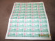 CHESS STAMP Philippines Green 1962 In Complete Sheet Of 100. MNH - Filippine