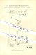 Original Patent - Franz Bern. Fischer In Pössneck , 1881 , Elektrischer Schusswächter Für Mechanische Webstühle !!! - Pössneck