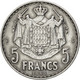 Monnaie, Monaco, Louis II, 5 Francs, 1945, TB, Aluminium, KM:122, Gadoury:135 - 1922-1949 Louis II