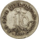 Monnaie, Ceylon, Victoria, 10 Cents, 1894, TTB, Argent, KM:94 - Sri Lanka