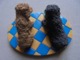 Vintage - Statuette De Chien - 2 Chiots Caniches - Animales