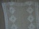 Ancien - Petit Rideau Filet En Coton Crocheté Main - Drapery