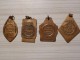 CHIMAY - 4 Médailles Souvenir De Championnats De Belgique Interclubs-  Tennis Club Chimay -1936-1955-1956-1959 - Professionnels / De Société