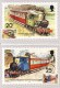 4 Maximumkaarten Isle Of Man 1988 (Railways And Tramways) - Trenes