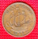 1 PIECE ANGLETERRE HALF PENNY 1939 GEORGIUS VI D : G : BR :OMN : REX F : D : IND : IMP : N° 185 - Other & Unclassified