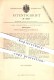 Original Patent - Carl Lilienfein In Stuttgart , 1881 , Gaskoch Apparat , Gaskocher , Gasherd , Herd , Kochen !!! - Documents Historiques