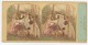 Music Park France Old Stereo Photo Hand Colored 1860' - Stereoscopic