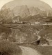 Italie Cortina Ampezzo Panorama Ancienne Photo Stereo Gratl 1890 - Stereoscopic