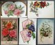 CPA Lot 7x Litho Illustrateur SP IDA SUPERLUXE PFB Klein ? THEME LANGAGE BOUQUET FLEURS AJOUTIS DECOR PAILLETTES - Verzamelingen & Kavels