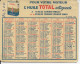 AUTOMOBILE  HUILE TOTAL  PETIT CALENDRIER ANNEE 1962  100 X 80 Mm - Grand Format : 1961-70