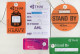 ETIQUETTES A BAGAGES  THAI  Stand By/Heavy/Remarks Papier (lot De 5) - Baggage Labels & Tags