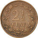 Monnaie, Pays-Bas, William III, 2-1/2 Cent, 1884, TB+, Bronze, KM:108.1 - 1849-1890 : Willem III
