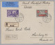 Schweiz Luftpost 1929-03-18 Basel R-Brief Nach Hamburg D - Erst- U. Sonderflugbriefe