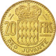 Monnaie, Monaco, 20 Francs, 1950, SUP+, Cupro-Aluminium, KM:E27, Gadoury:140 - 1949-1956 Franchi Antichi