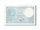 Billet, France, 10 Francs, 10 F 1916-1942 ''Minerve'', 1940, 1940-12-26, SUP+ - 10 F 1916-1942 ''Minerve''