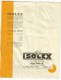 AFFICHETTE PUBLICITAIRE 21 X 27 Cm PRODUITS ISOLATION - ISOLEX DONNACONA - Werbung