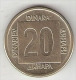 Yogoslavia  20  Dinara  1988   KM132  Unc !! - Yougoslavie