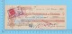 Lachine Quebec Canada   1921  Cheque ( $4.00, "Camille Mireault"  Stamp Scott # 106 D )  2 SCANS - Chèques & Chèques De Voyage