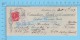 Marbleton,  Quebec Canada Cheque, 1917  ( $28.75,  Gédéon Breton, Eastern Town Ships Bank  Stamp #106) 2 SCANS - Cheques & Traveler's Cheques