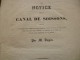 Plaquette Notice Sur Le Canal De Soissons Par MR Dupin Paris 1831. + Petite Plaquette/ 17 P +5 P - Picardie - Nord-Pas-de-Calais