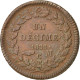 Monnaie, Monaco, Honore V, Decime, 1838, Monaco, TB+, Cuivre, KM:97.1 - Charles III.