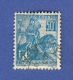 * 1929 N° 257  TYPE 1 DENT 14 X 13 1/2 JEANNE D ARC 50 C BLEU  OBLITÉRÉ DOS CHARNIÈRE - Usati