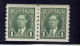 CANADA, 1937, #238, KING GEORGE VI, COIL STAMPS      1 CENT  PAIR  MH - Neufs