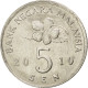 Monnaie, Malaysie, 5 Sen, 2010, SPL, Copper-nickel, KM:50 - Malaysie