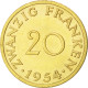 Monnaie, SAARLAND, 20 Franken, 1954, Paris, SUP, Aluminum-Bronze, KM:E3 - Sarre