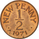 Monnaie, Guernsey, Elizabeth II, 1/2 New Penny, 1971, SPL, Bronze, KM:20 - Guernesey