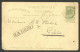 Griffe Linéaire Gare LA REID + Obl. Ambulant HERBESTHAL - BRUXELLES 14 Sept 1903 - Linear Postmarks