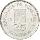 Monnaie, Venezuela, 25 Centimos, 1989, SPL, Nickel Clad Steel, KM:50a - Venezuela