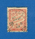 1893 - 1935 N° 34 ORANGE TAXE  27.7. 21 OBLITÉRÉ DOS CHARNIÈRE 100.00 € - Usati